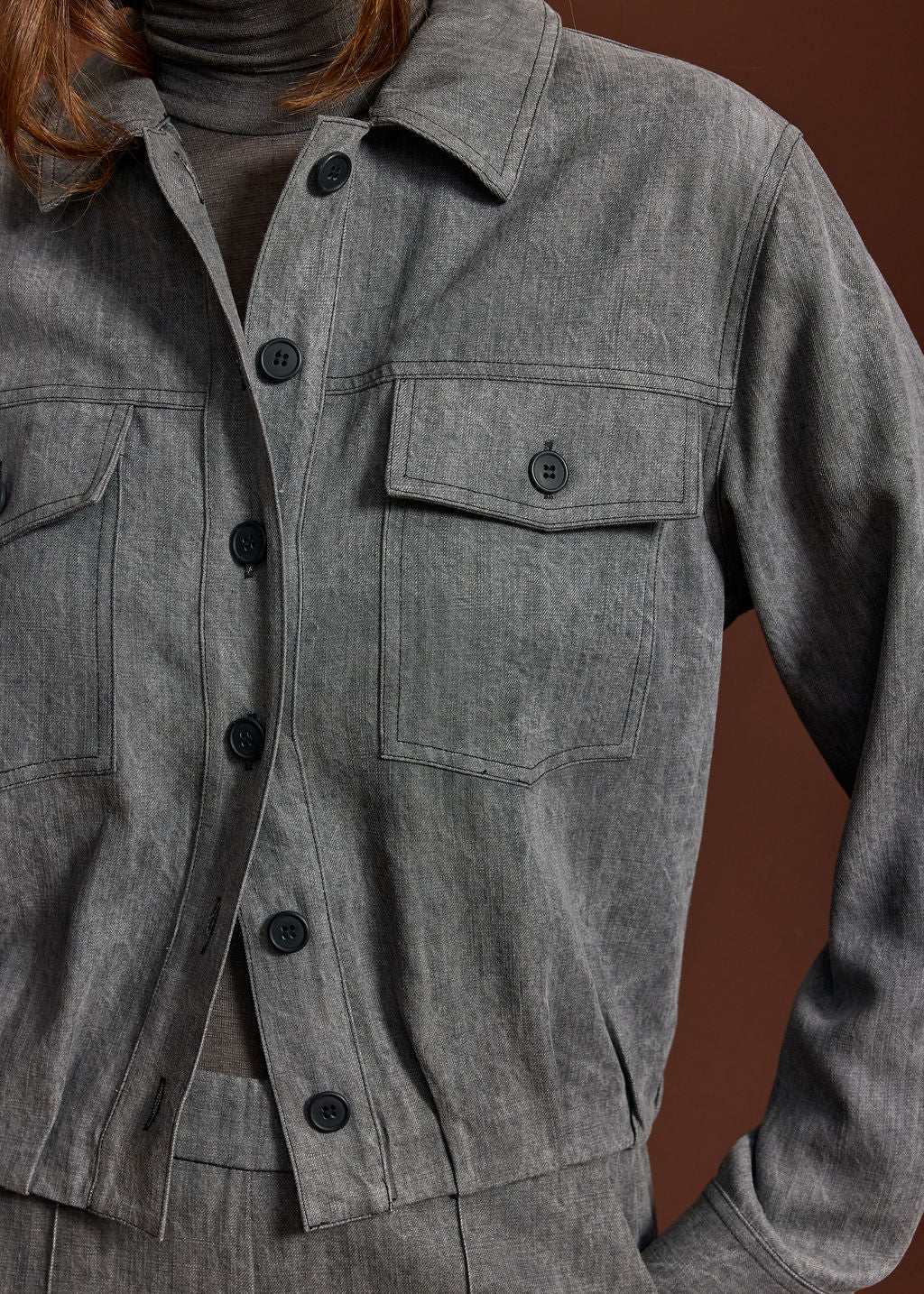 BLOUSON COURT JOEL GRIS