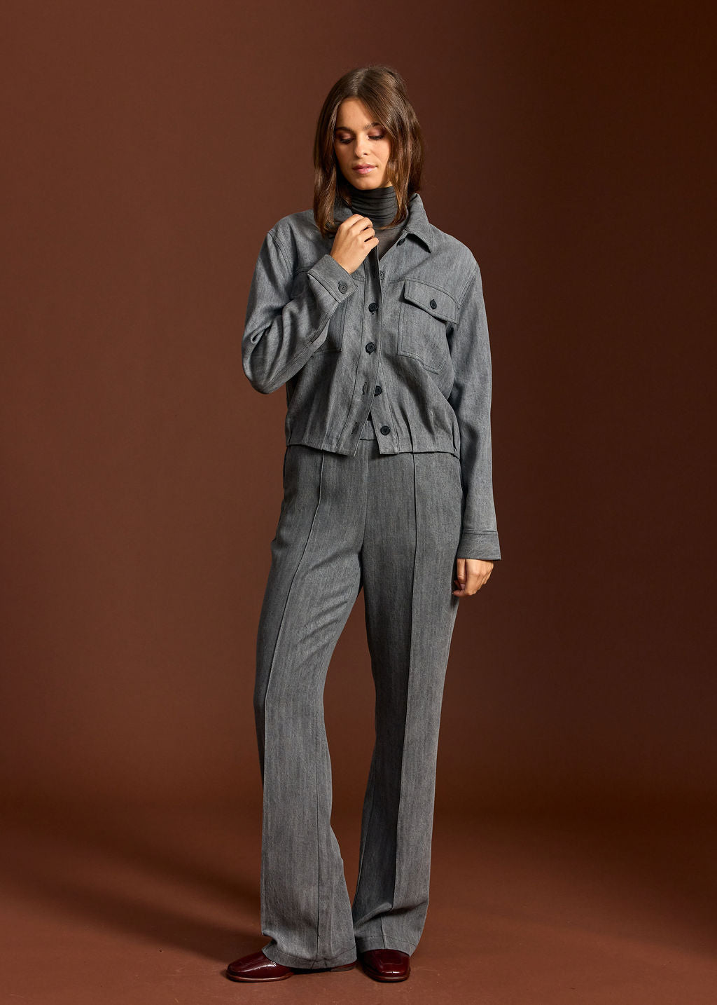 BLOUSON COURT JOEL GRIS