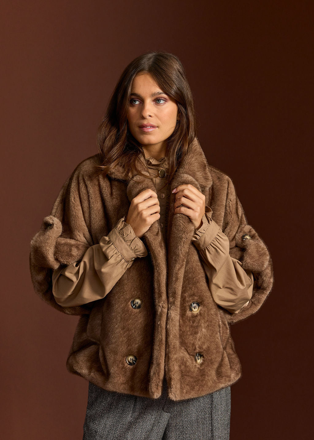 MACI VISION LOOSE FAUX FUR JACKET