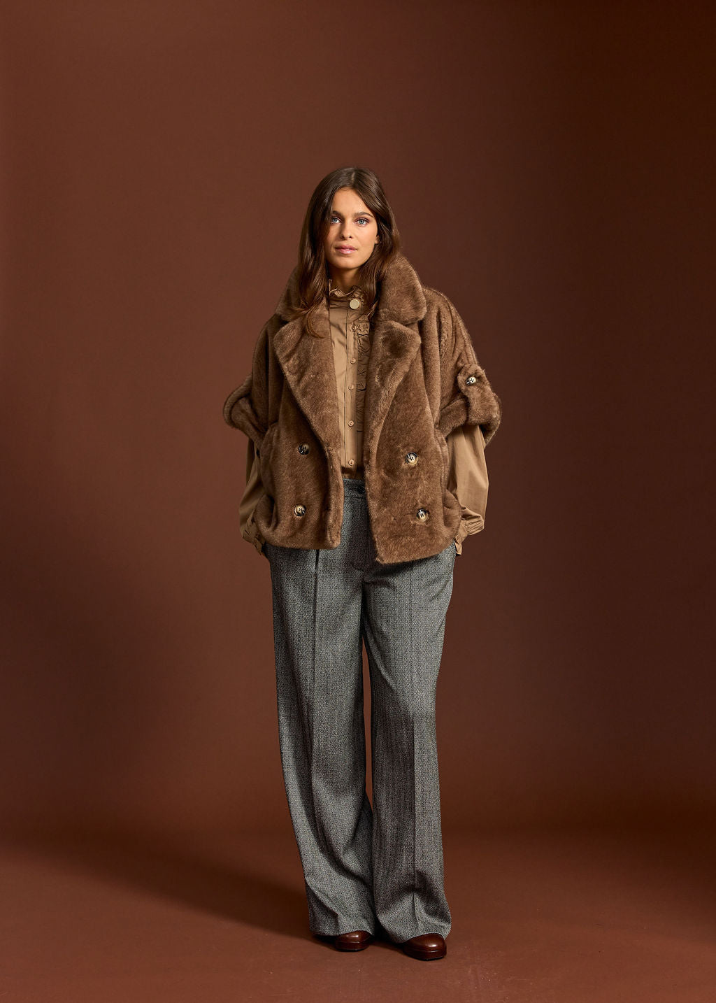 MACI VISION LOOSE FAUX FUR JACKET