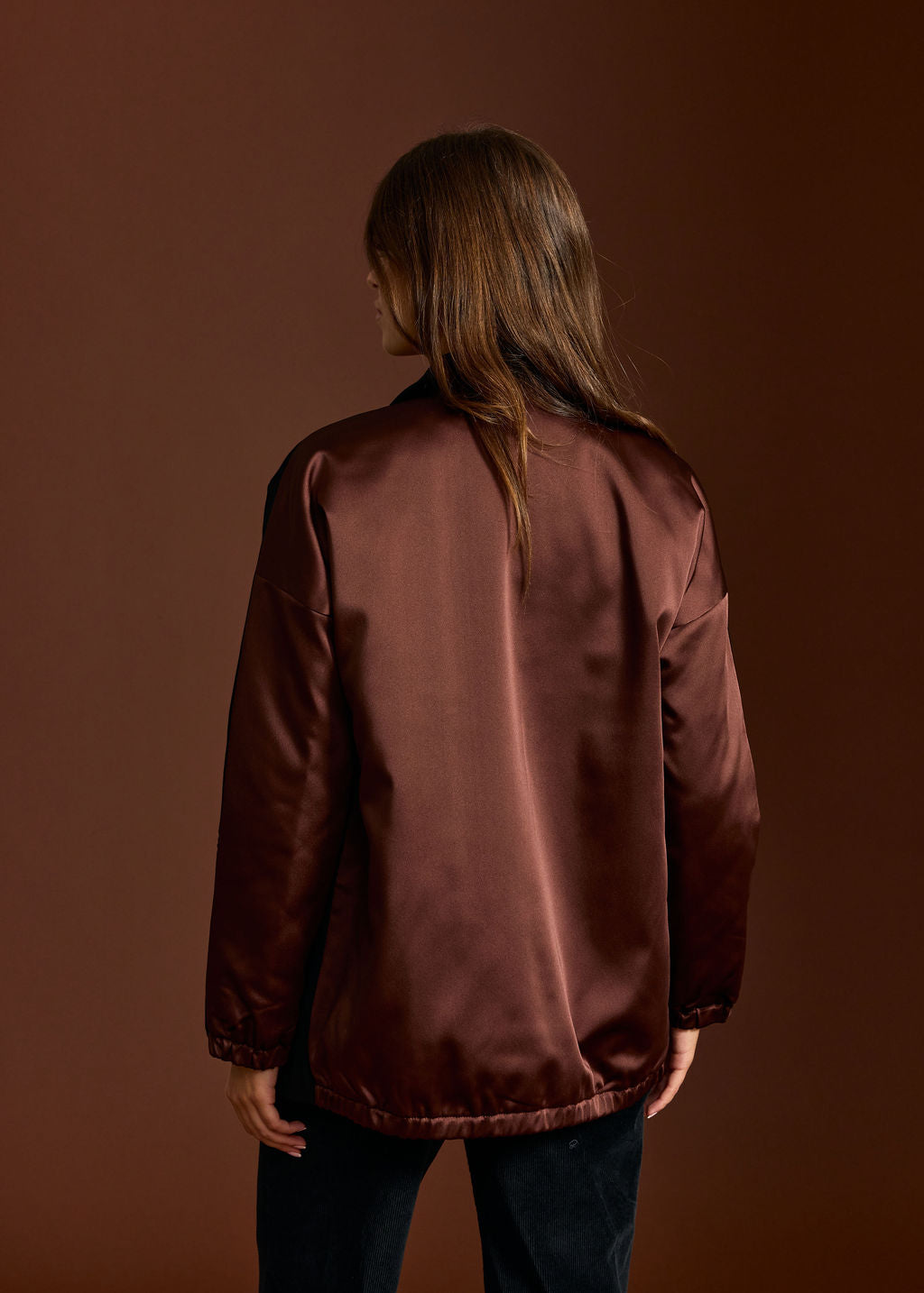 VESTE BLAZER BI-MATIERE SILAM MOKA