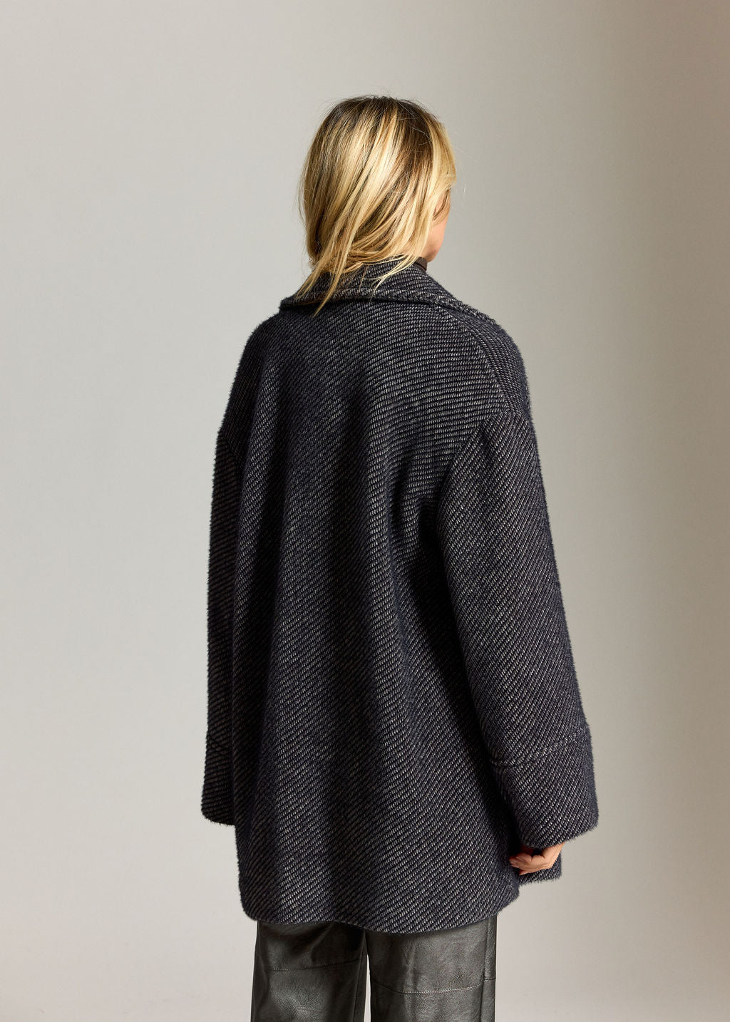 MANTEAU CABAN DUVETEUX SOF ACIER