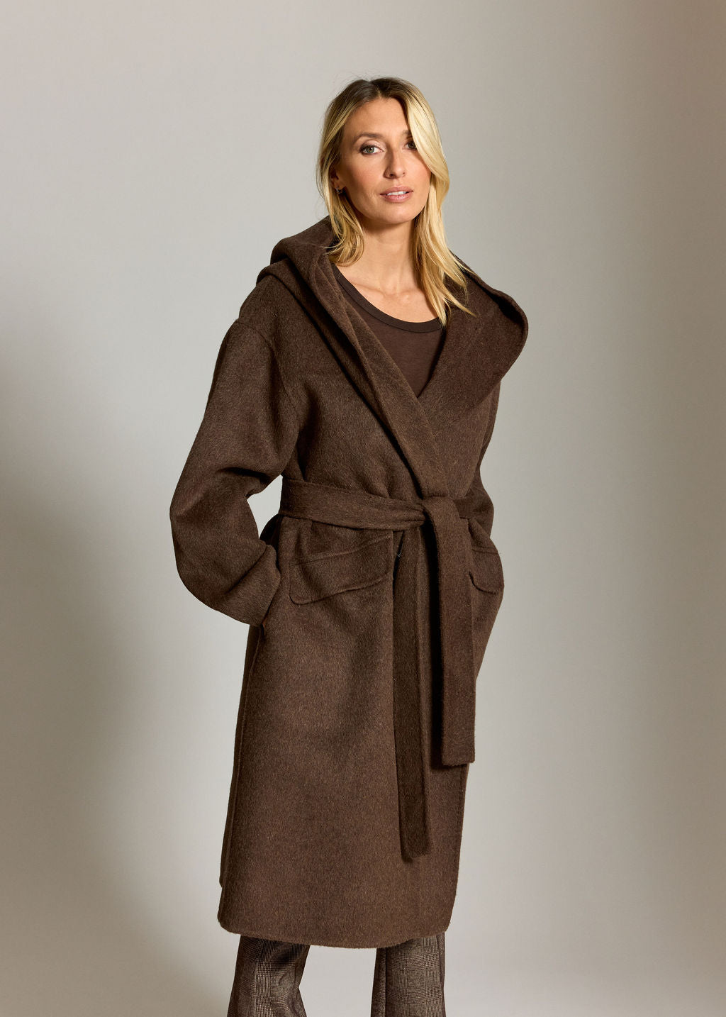 MANTEAU DOUBLE FACE EN LAINE CHINÉE YAEL CAFE