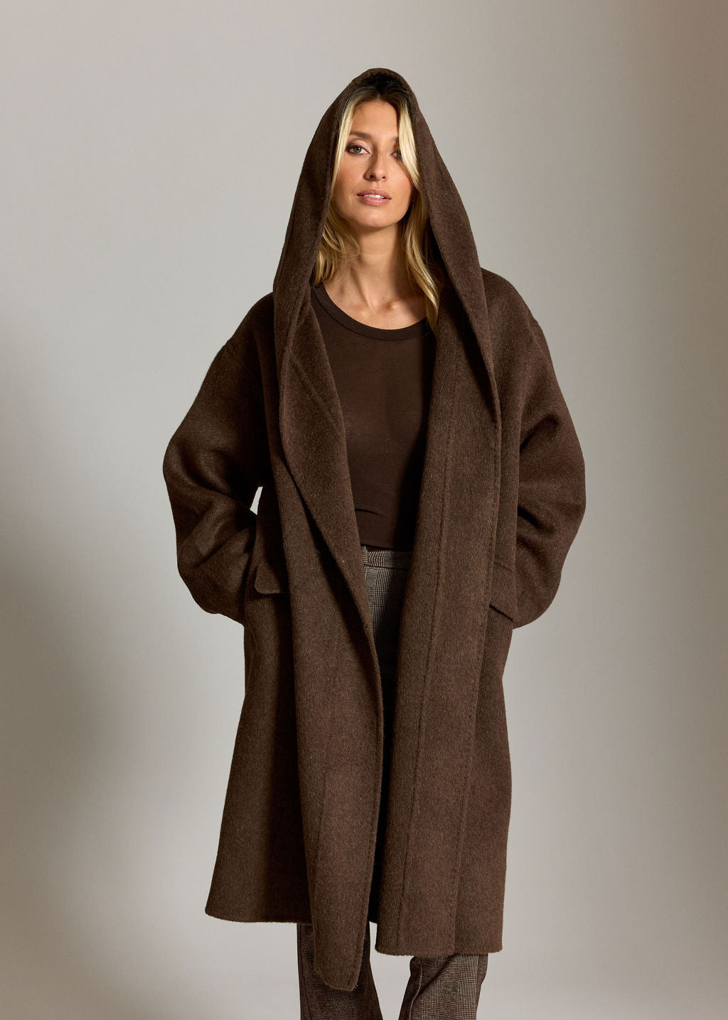 YAEL CAFE DOUBLE-SIDED COAT IN MOLT WOOL