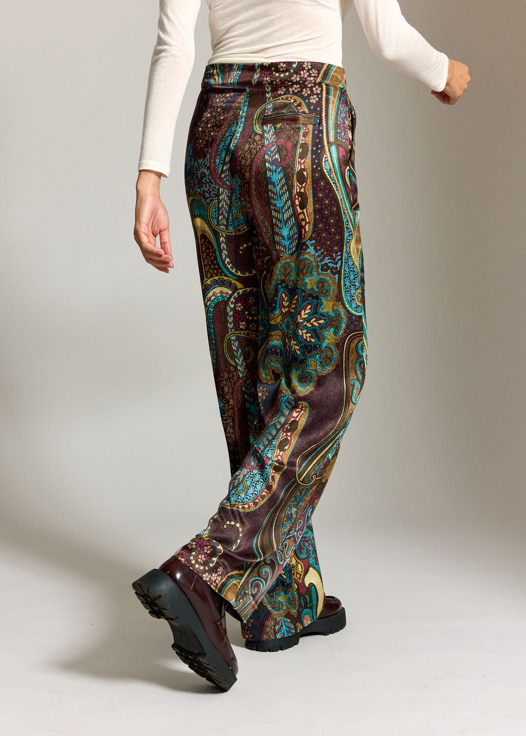 PANTALON IMPRIMÉ CACHEMIRE CARLO LUTETIA