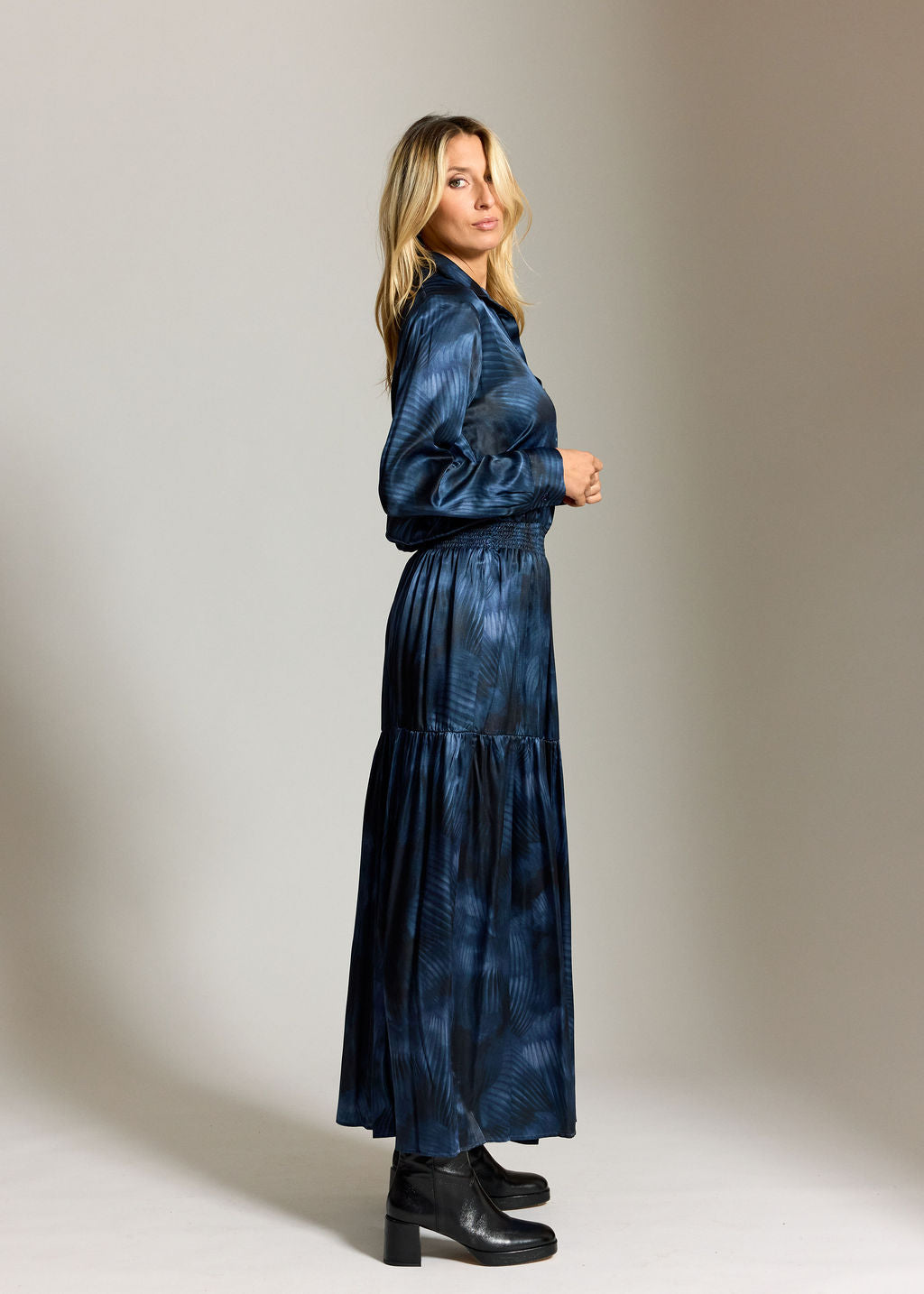 ROBE LONGUE IMPRIMÉE JAWEN LUNE