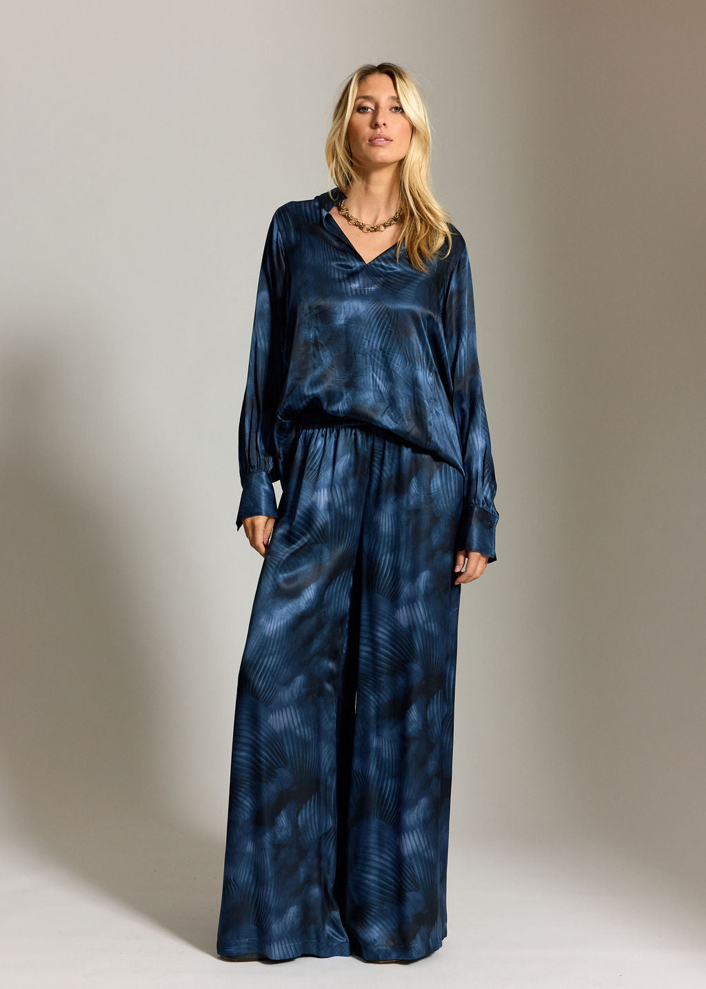 PANTALON FLUIDE IMPRIMÉ LORINE LUNE