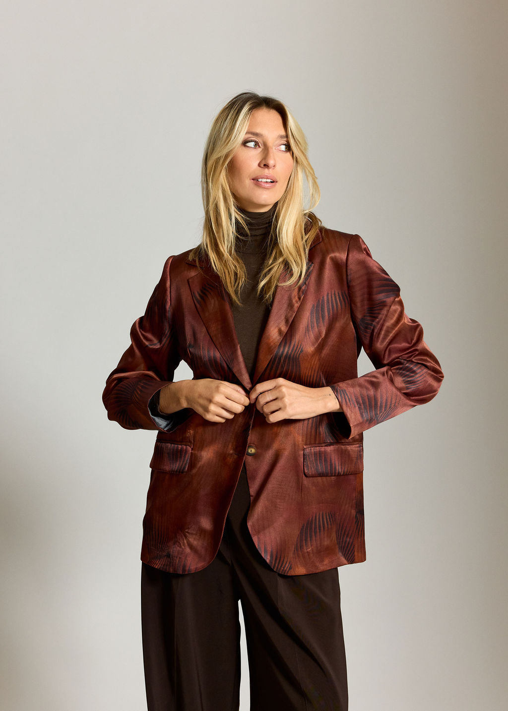 VESTE BLAZER IMPRIMÉ TESS HAVANA