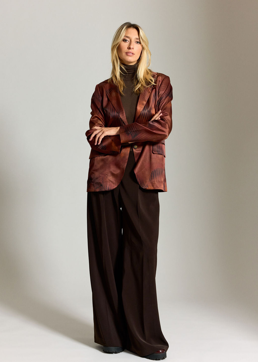 VESTE BLAZER IMPRIMÉ TESS HAVANA