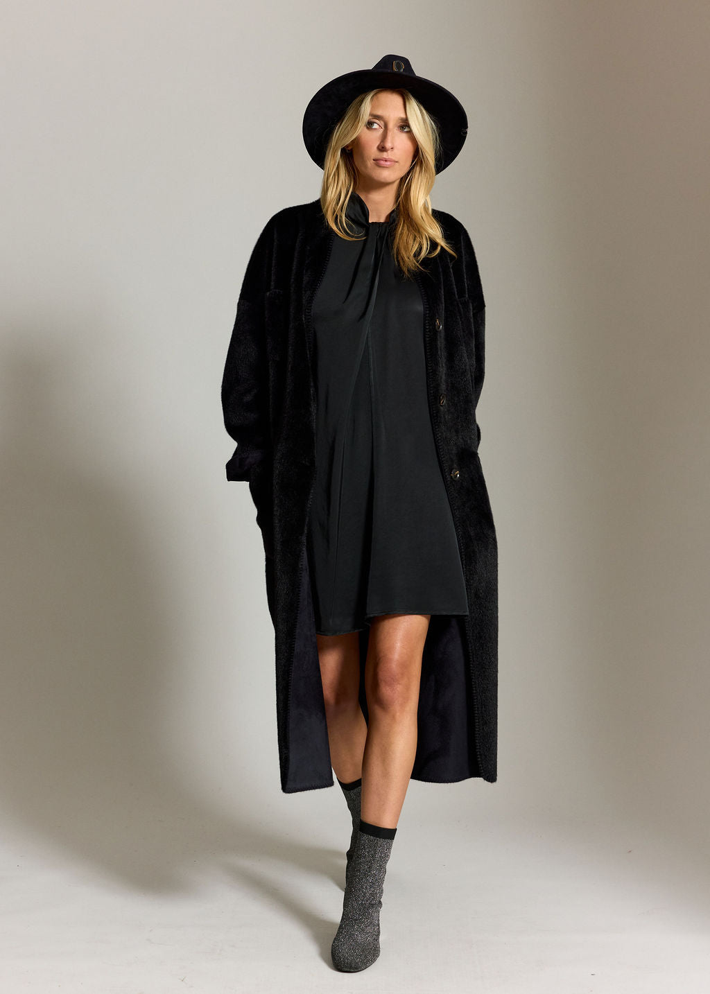 ROBE COURTE CURLI NOIR