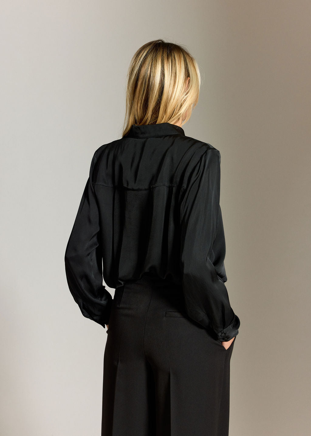 CHEMISE COL BÉNITIER DALI NOIR