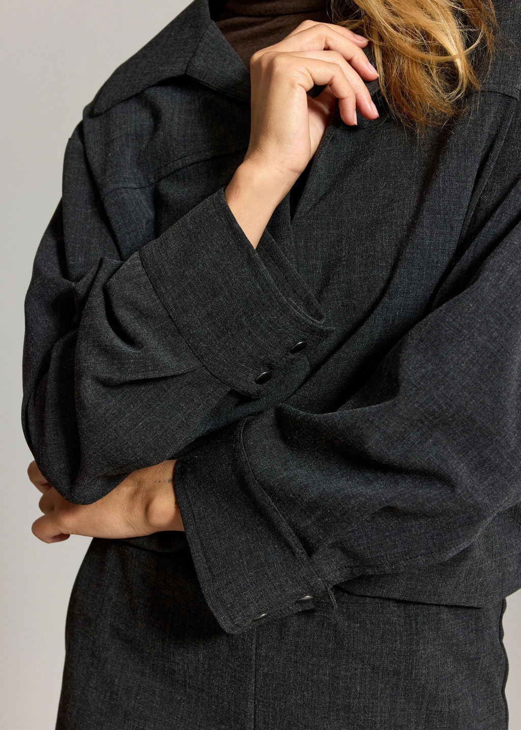 TUNIQUE COL CHEMISIER EVA ACIER