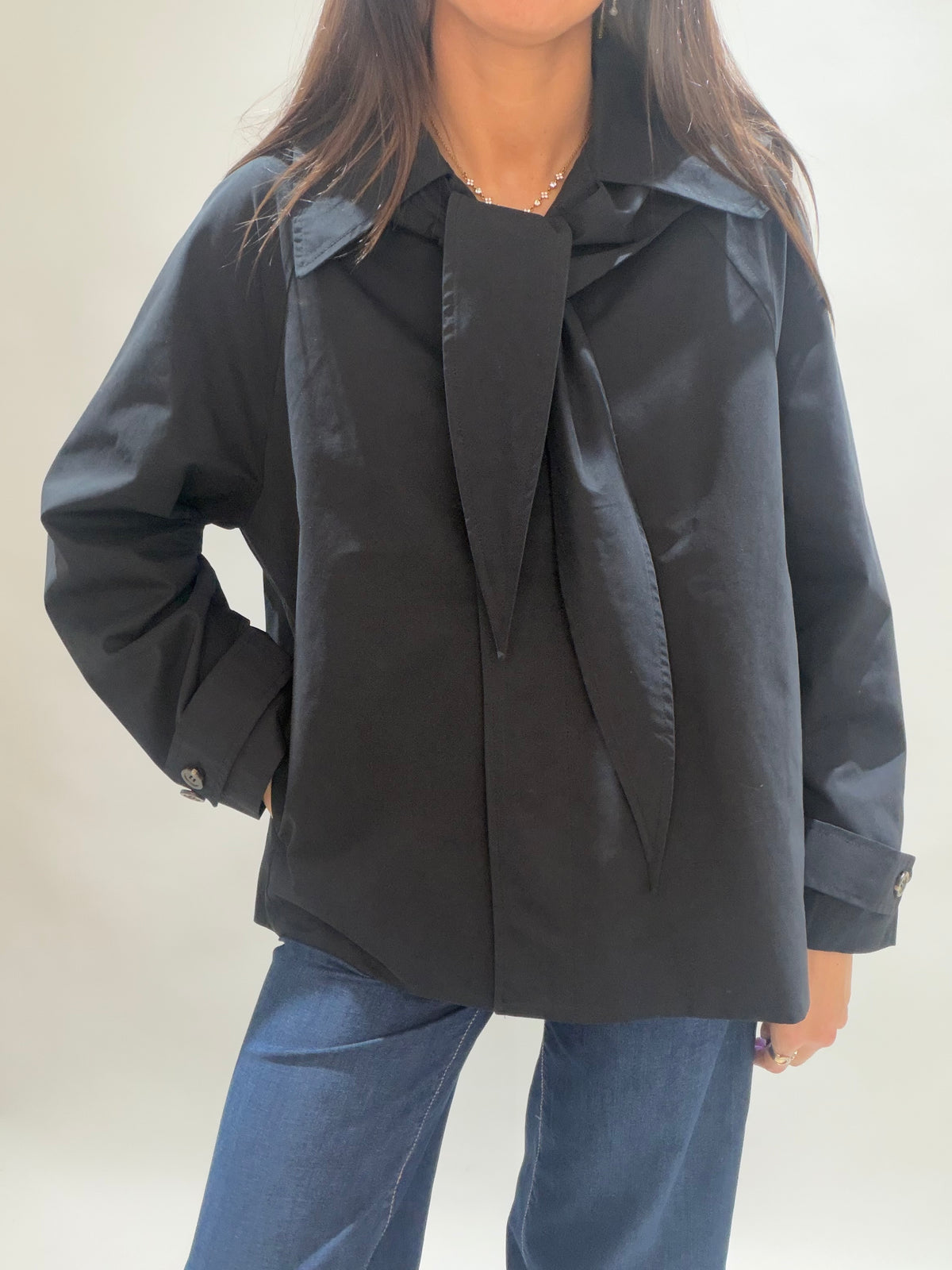 VESTE COURTE IMPERMEABLE SAILOR NOIR