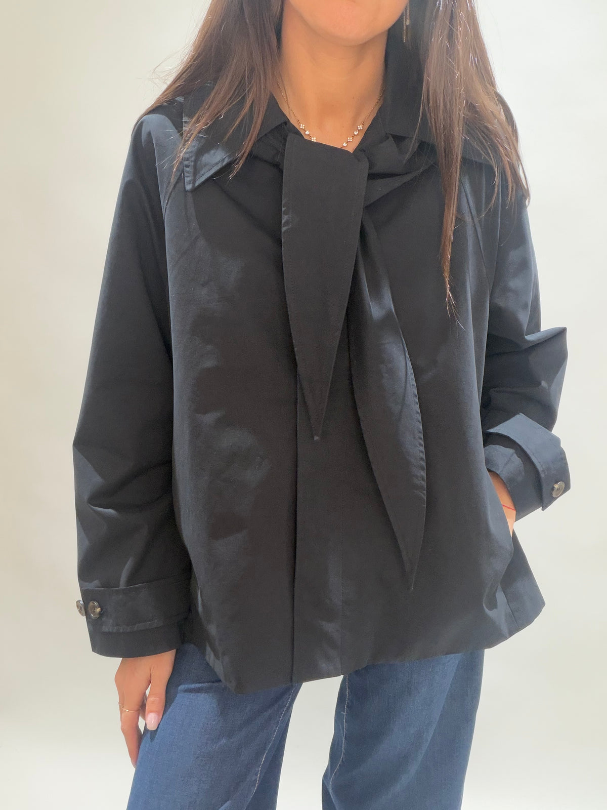 VESTE COURTE IMPERMEABLE SAILOR NOIR