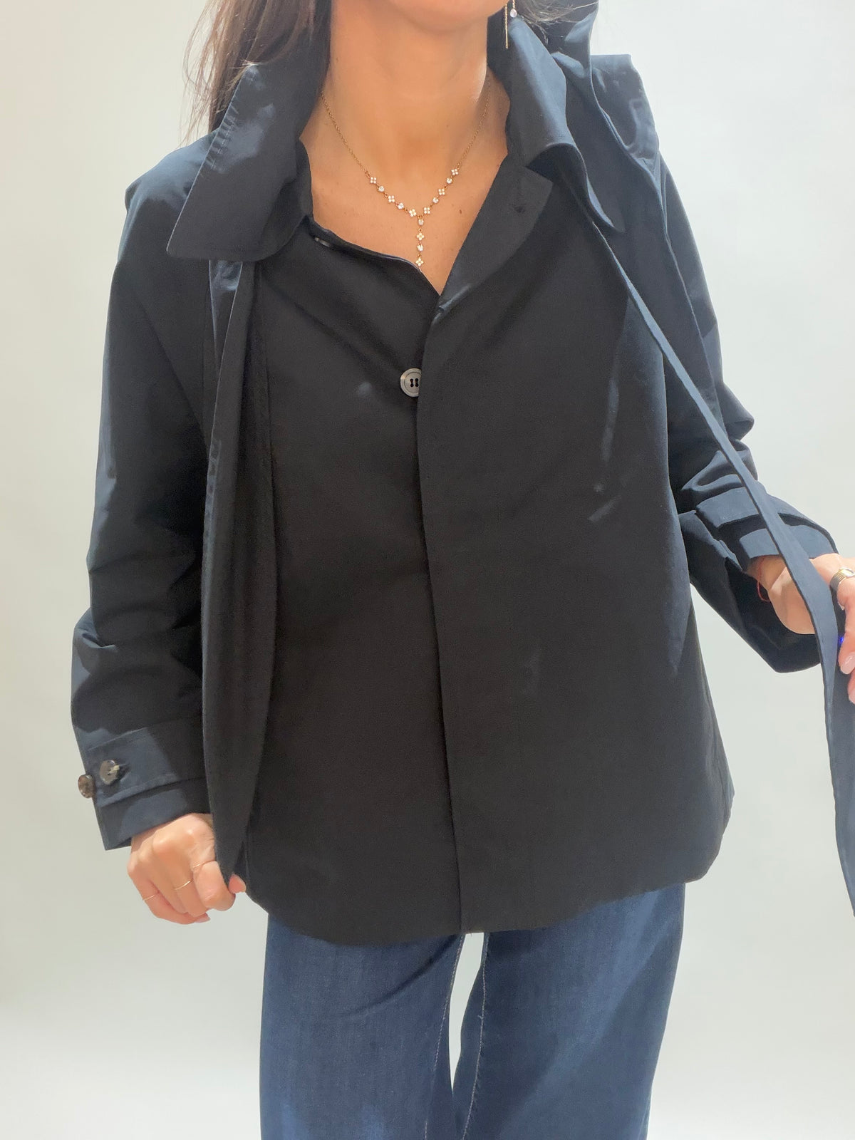 VESTE COURTE IMPERMEABLE SAILOR NOIR