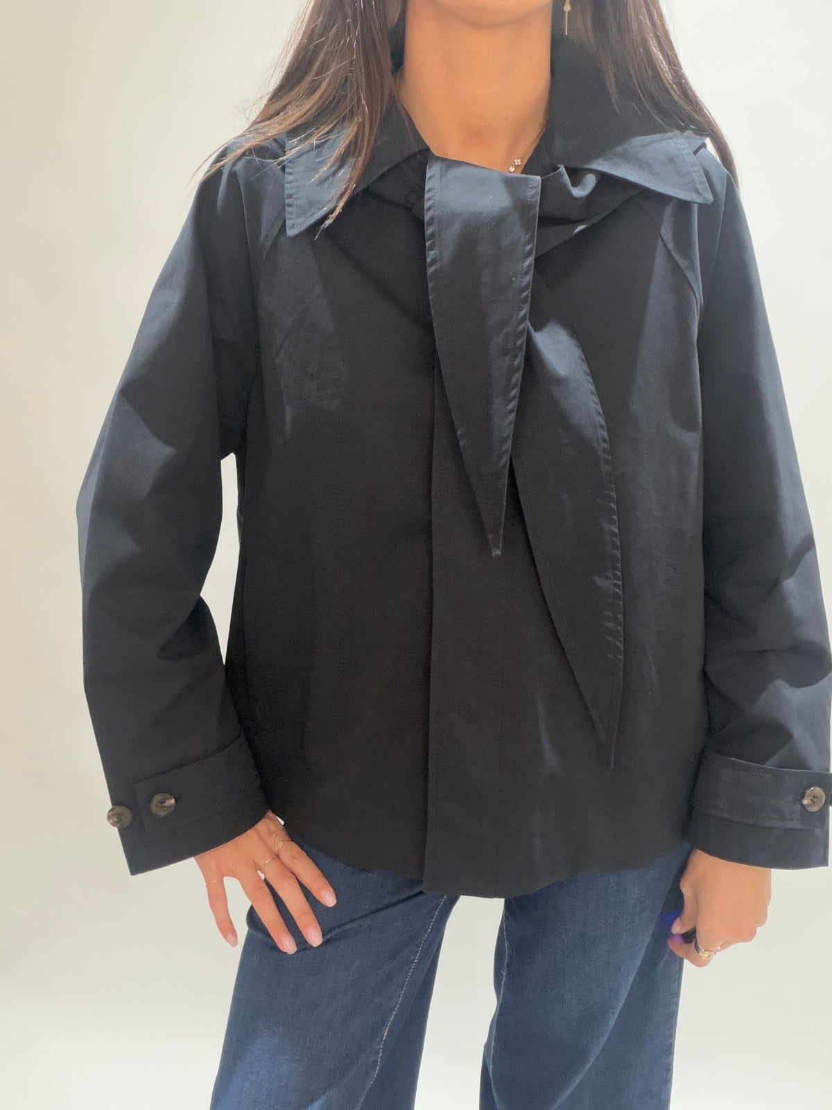 VESTE COURTE IMPERMEABLE SAILOR NOIR