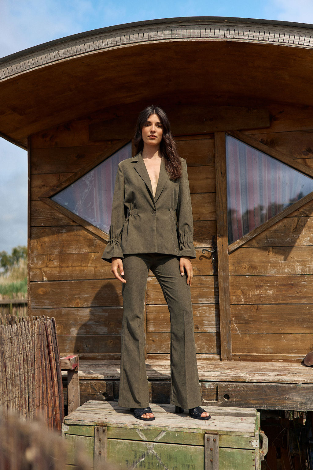 PANTALON FLARE JIM BRONZE