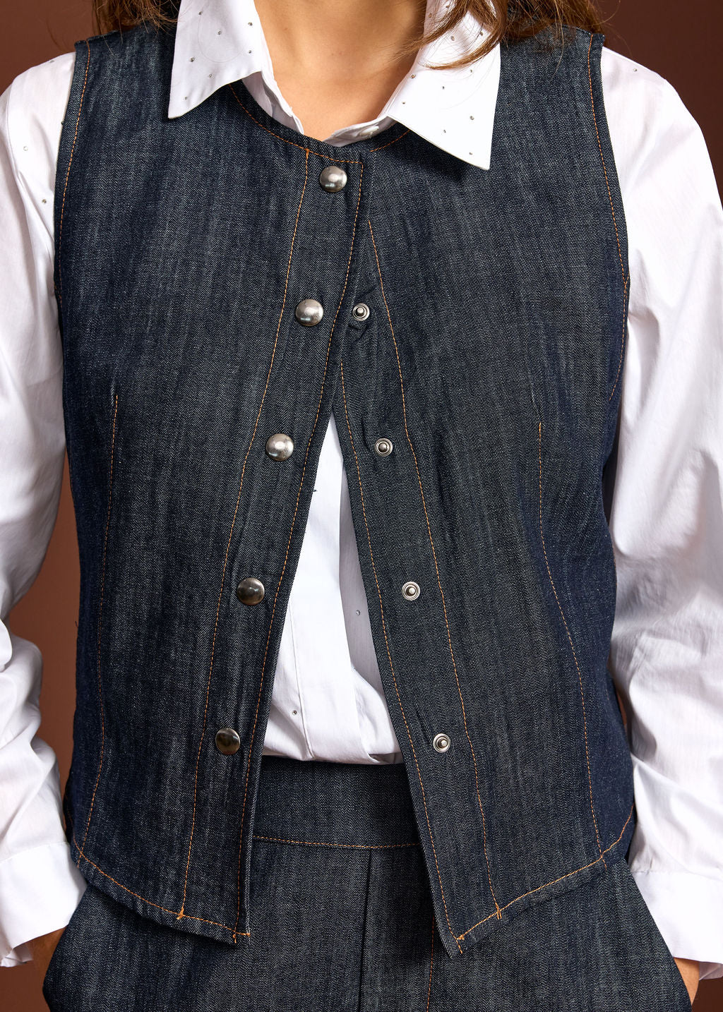GILET EN DENIM SANS MANCHES AMI DENIM