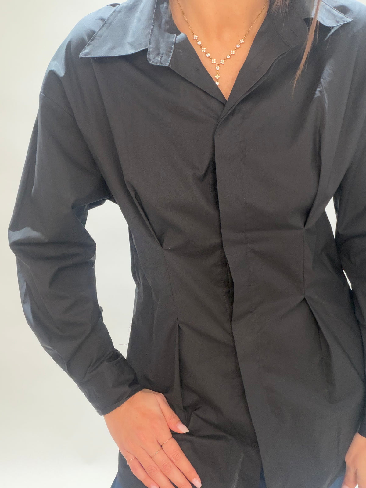 CHEMISE EN POPELINE LINORA NOIR