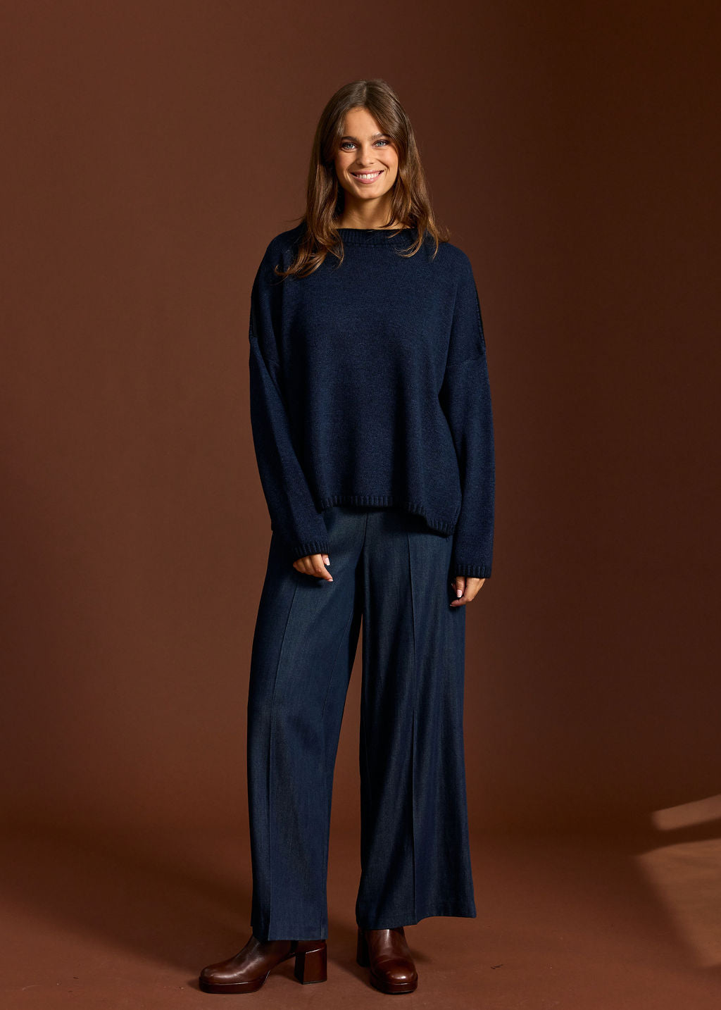 PULL COURT BRODÉ ULMA NUIT