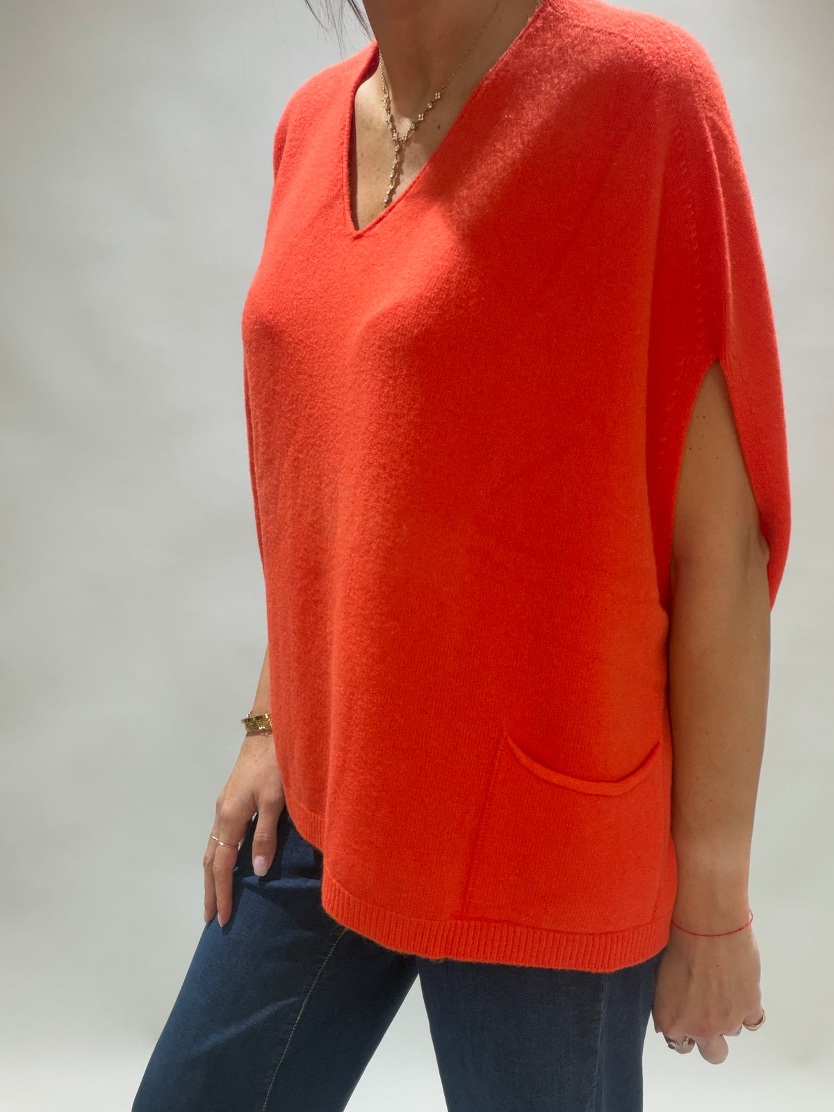 PONCHO COL V CLEA ORANGE