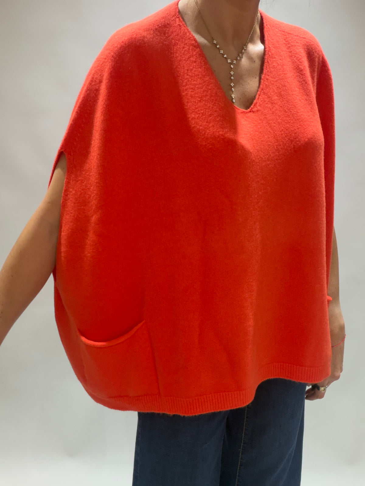 PONCHO COL V CLEA ORANGE