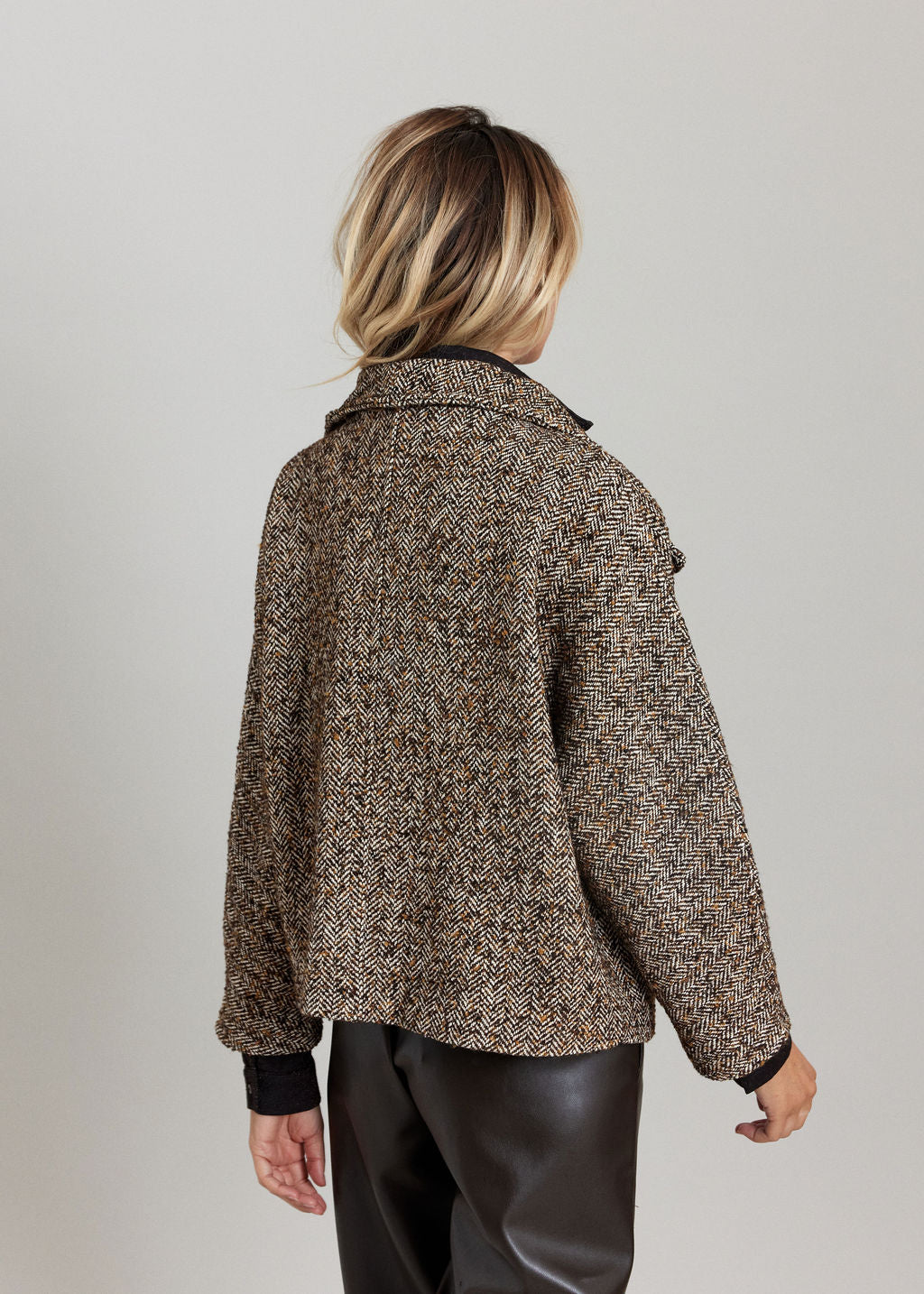 VESTE EN CHEVRON SILO NOIR