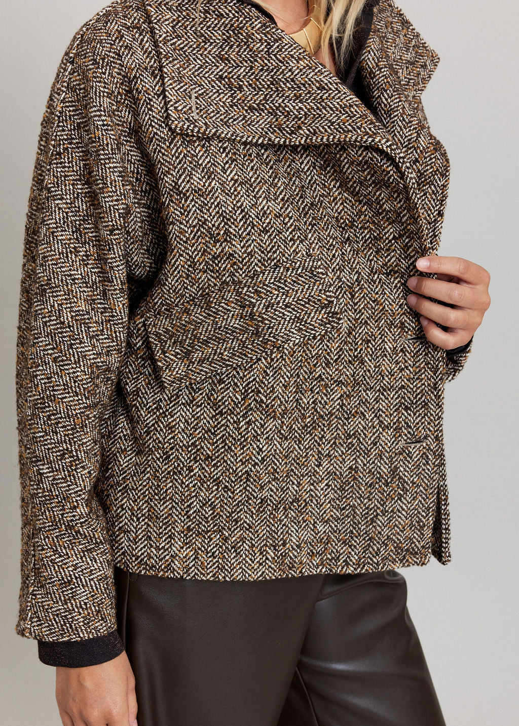 VESTE EN CHEVRON SILO NOIR