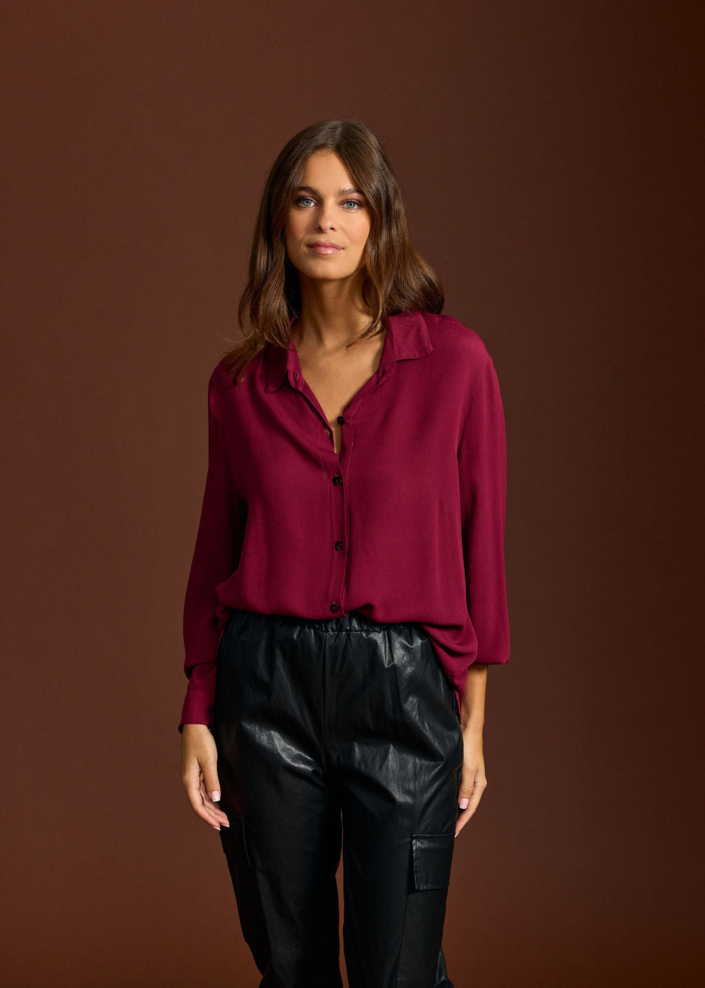 CHEMISE FLUIDE UNIE ORSO GRENADE