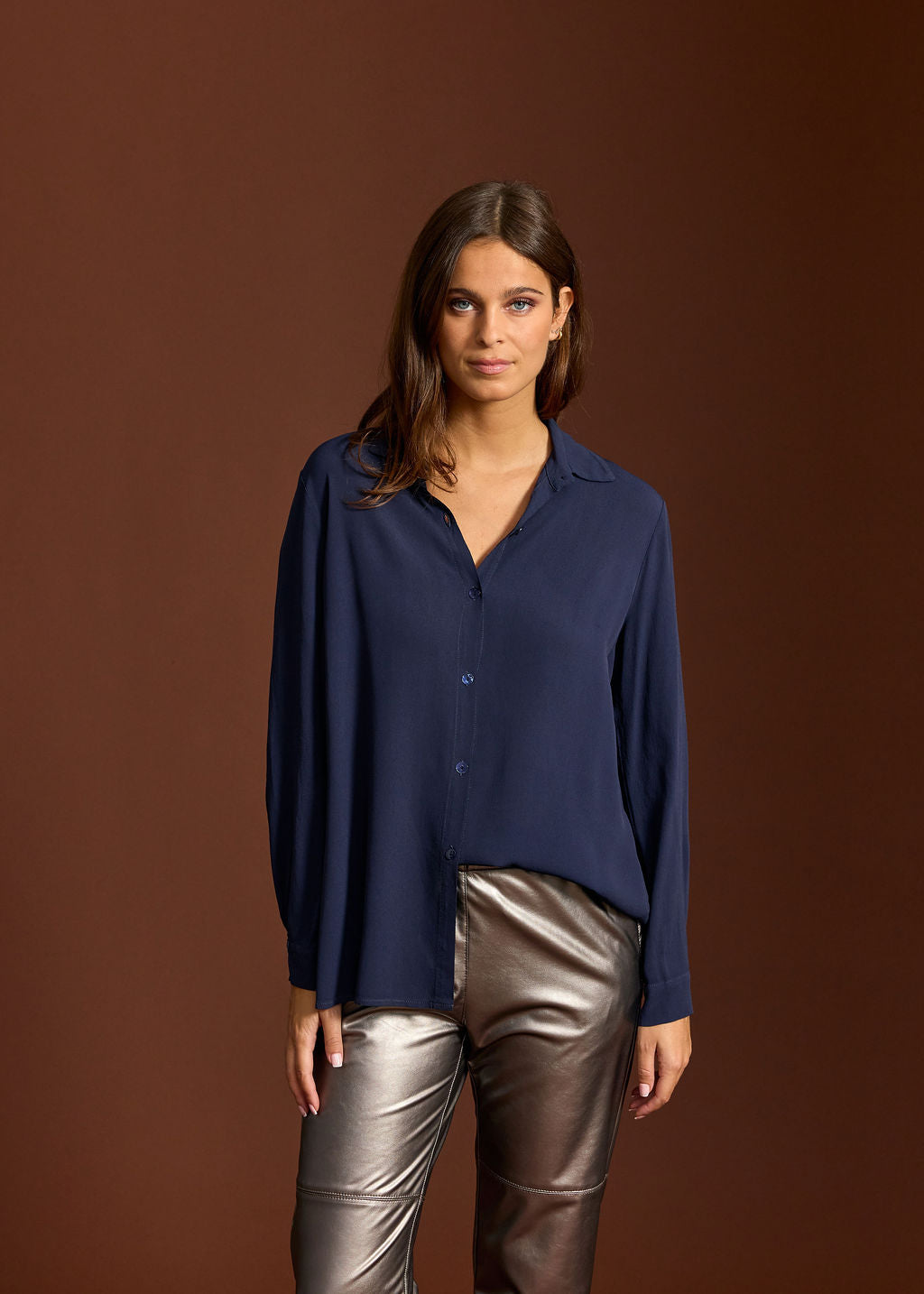 PLAIN FLUID SHIRT ORSO NUIT