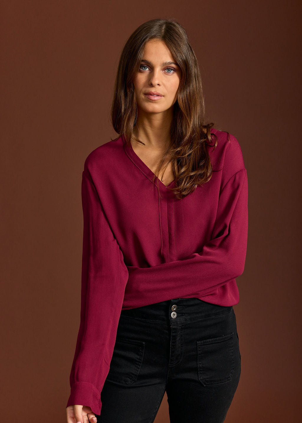 CHEMISE DROITE COL V PAOLA GRENADE