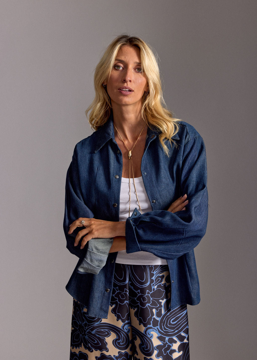 FARAH DENIM LYOCELL SHIRT