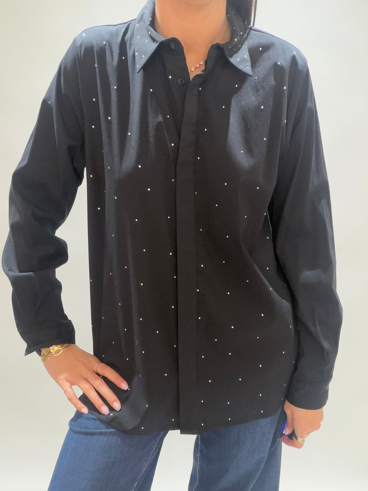 CHEMISE ETOILÉE LUCIA NOIR