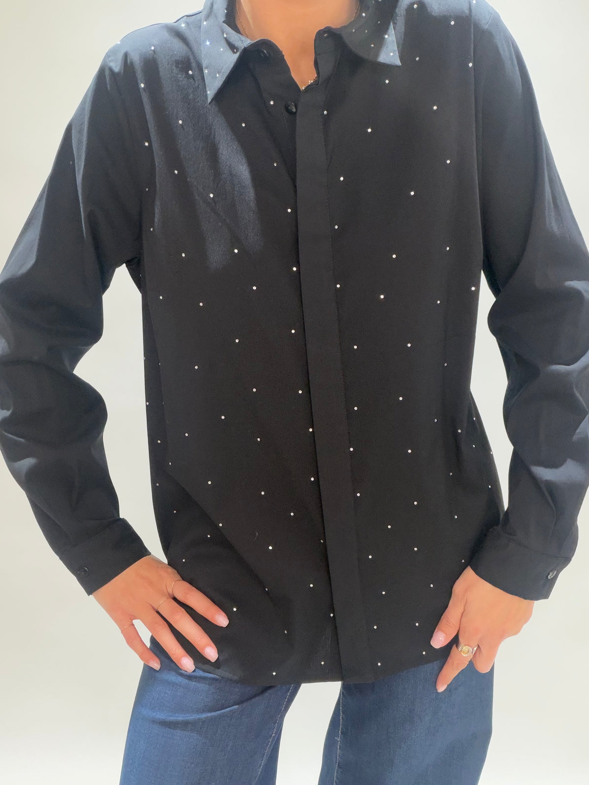 CHEMISE ETOILÉE LUCIA NOIR