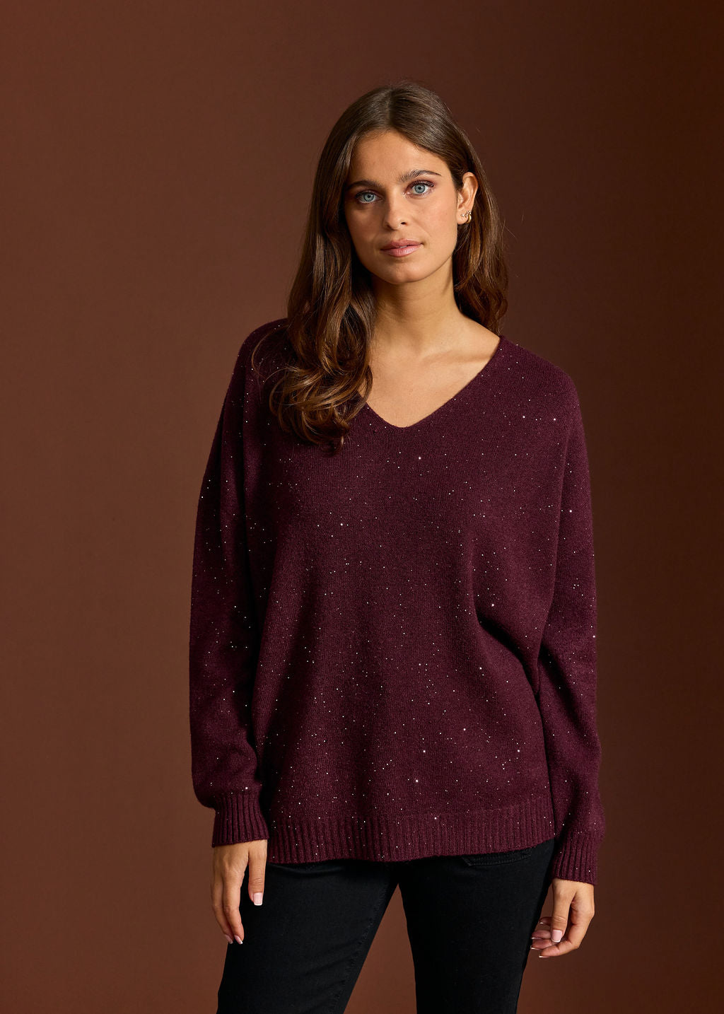PULL PAILLETTES GLOSSY VINO