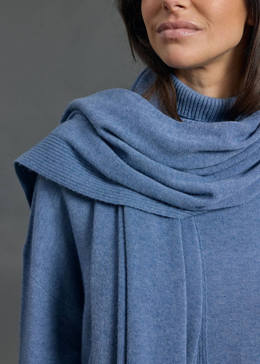 ECHARPE EN MAILLE NEL DENIM