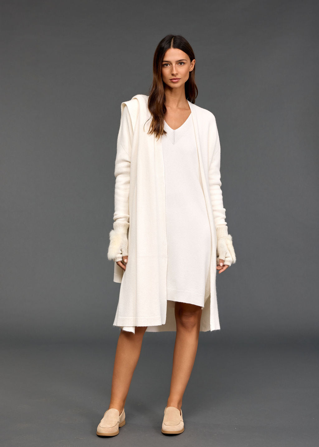 ECHARPE EN MAILLE NEL ECRU