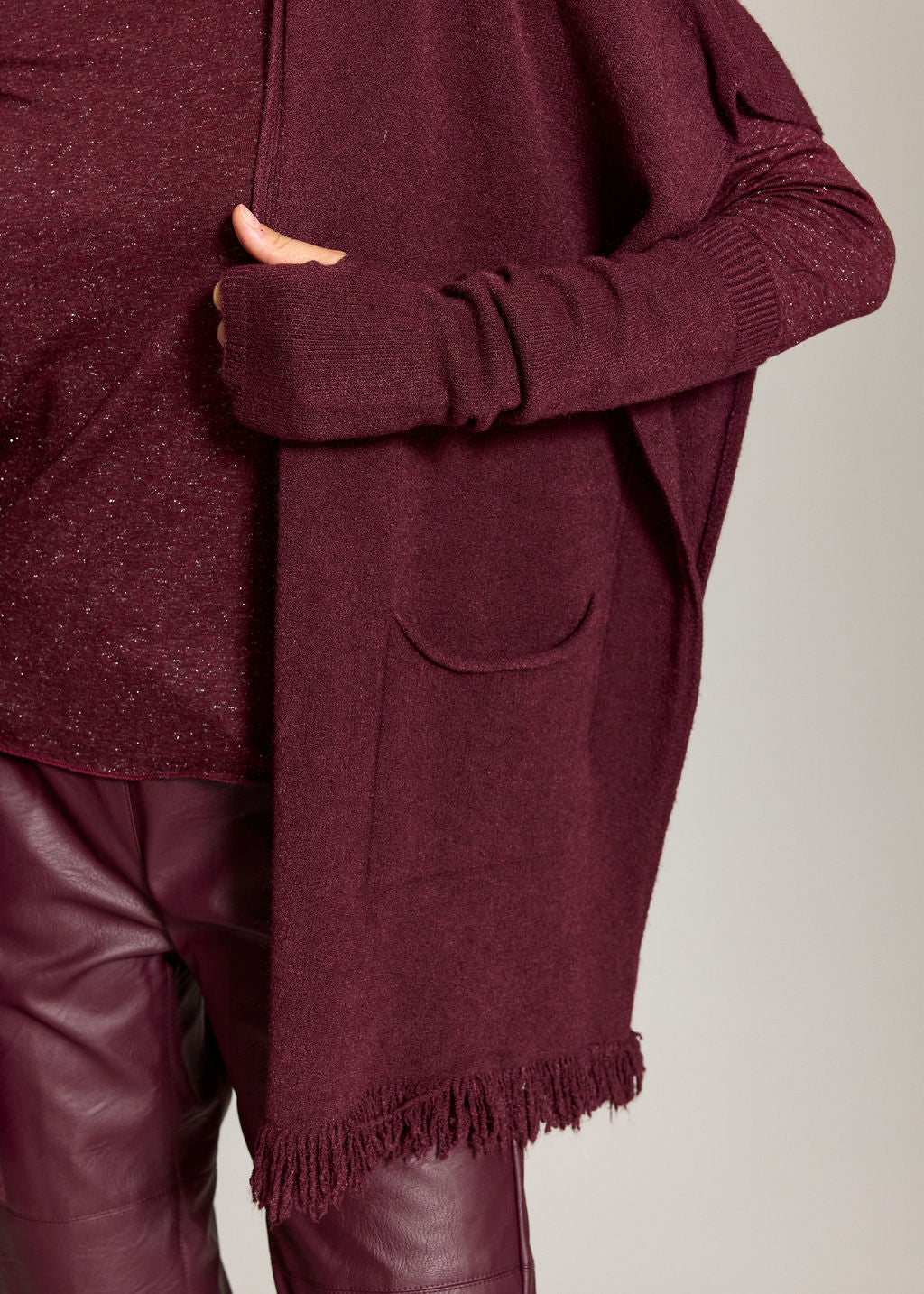 GILET SANS MANCHES À FRANGES SILANE VINO