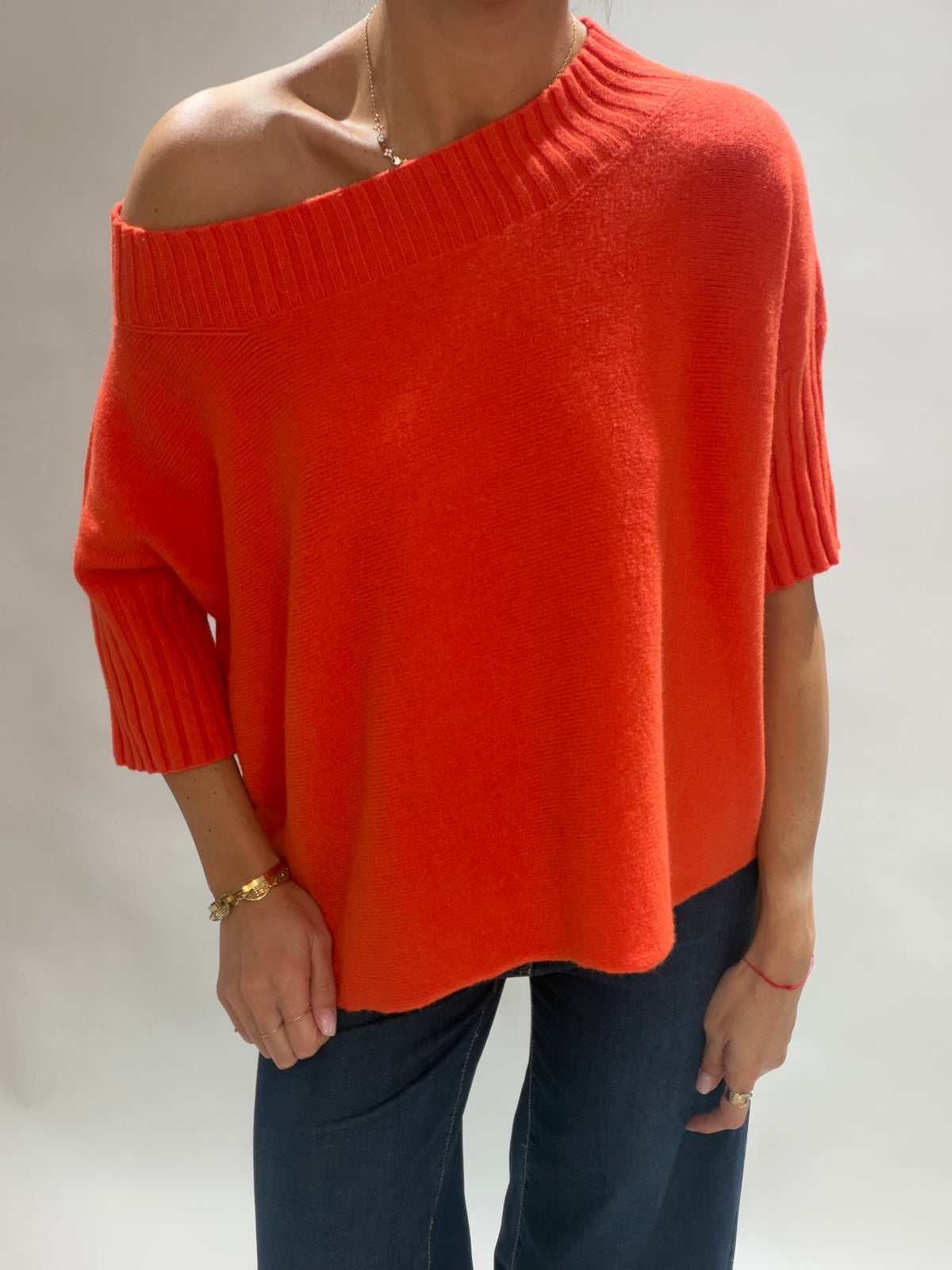 PULL COURT ENCOLURE BATEAU VINCI ORANGE