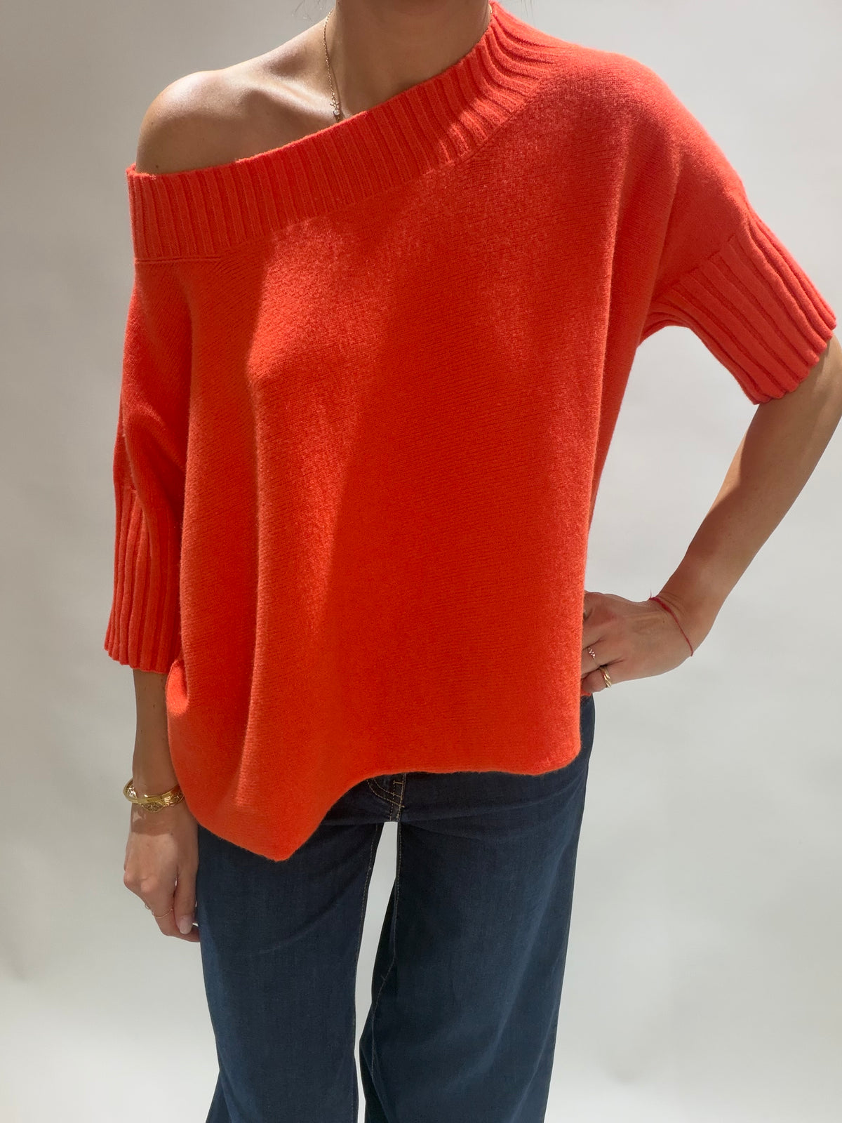PULL COURT ENCOLURE BATEAU VINCI ORANGE