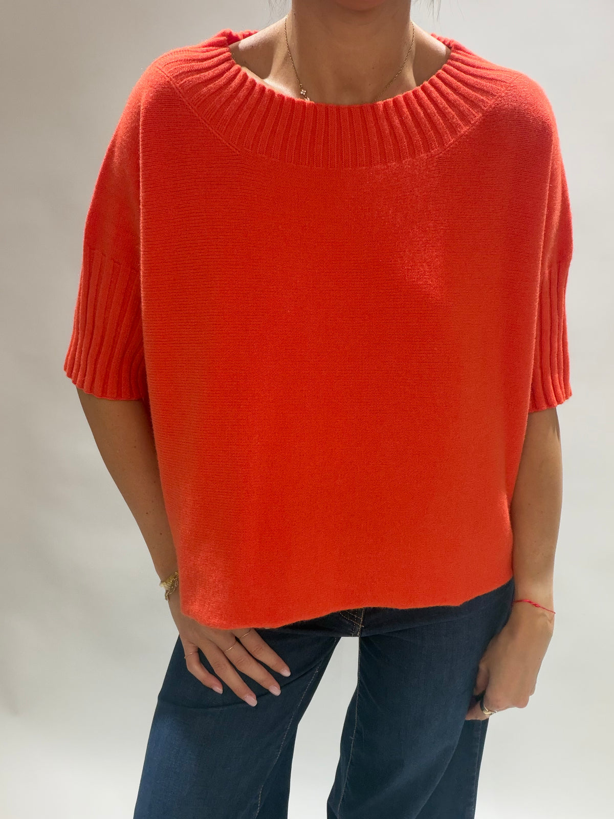 PULL COURT ENCOLURE BATEAU VINCI ORANGE