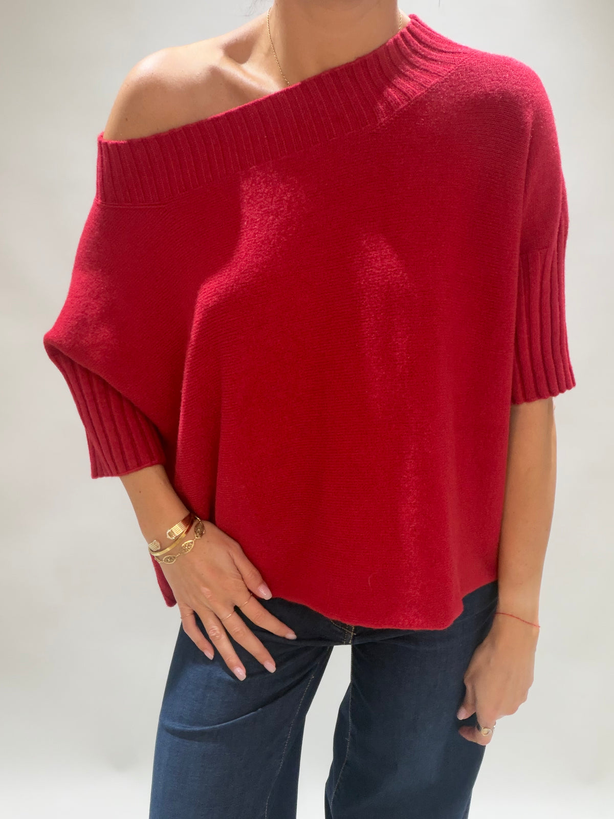 PULL COURT ENCOLURE BATEAU VINCI ROUGE