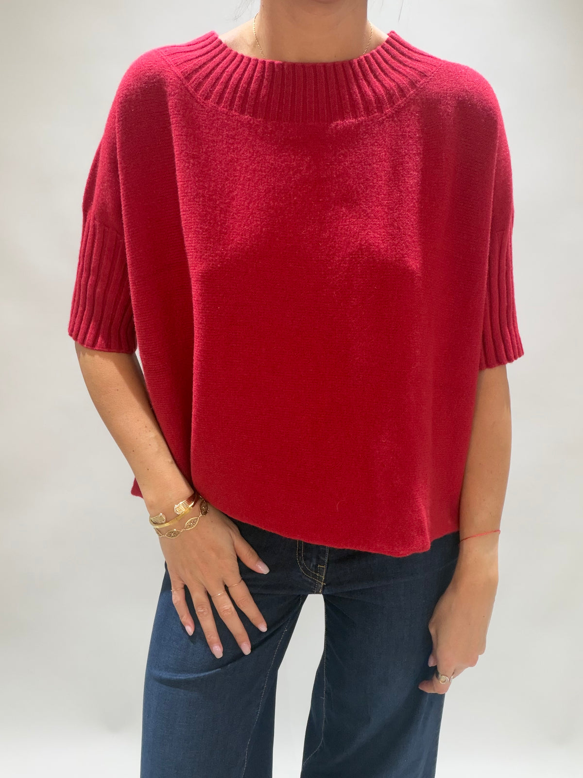 PULL COURT ENCOLURE BATEAU VINCI ROUGE