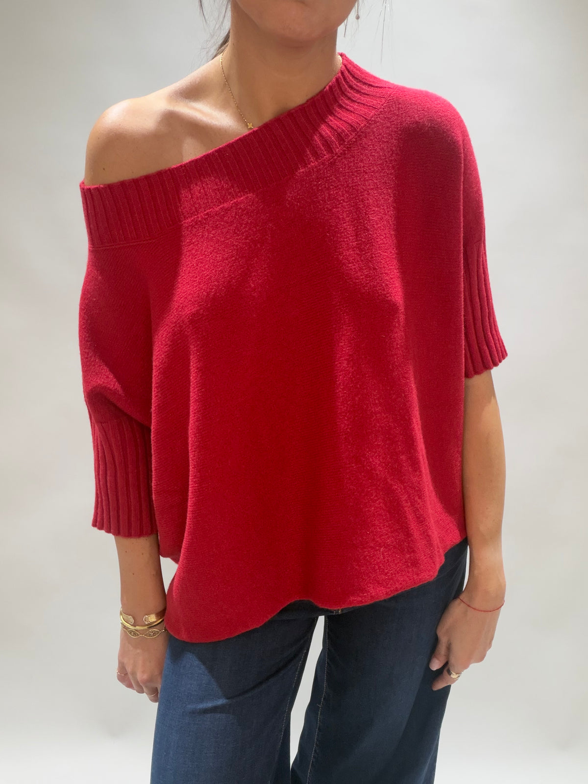 PULL COURT ENCOLURE BATEAU VINCI ROUGE