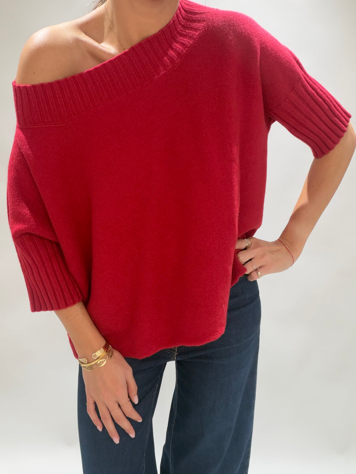 PULL COURT ENCOLURE BATEAU VINCI ROUGE