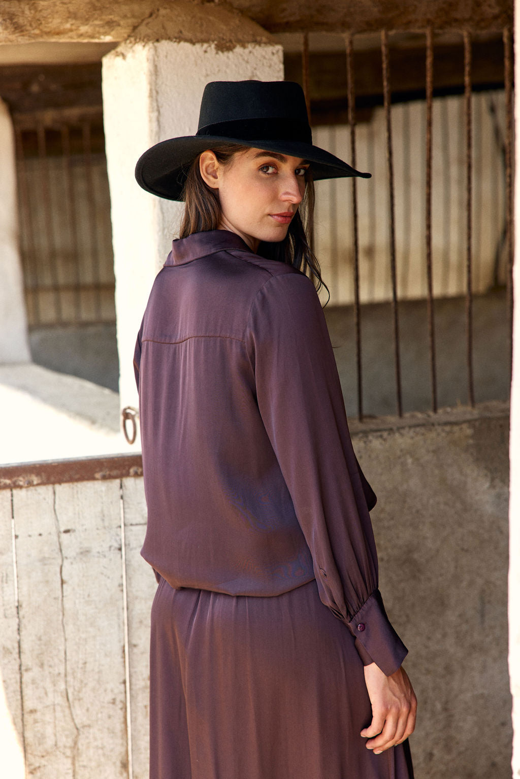 CHEMISE SOUPLE CELA RAISIN