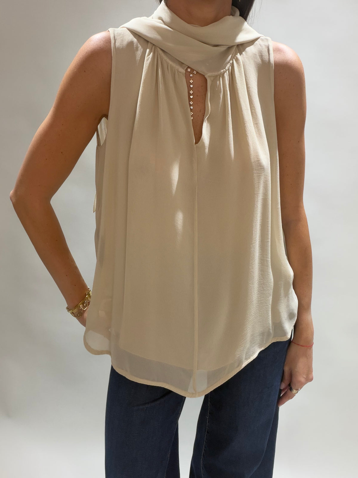 TOP SANS MANCHES BAILEY CREME