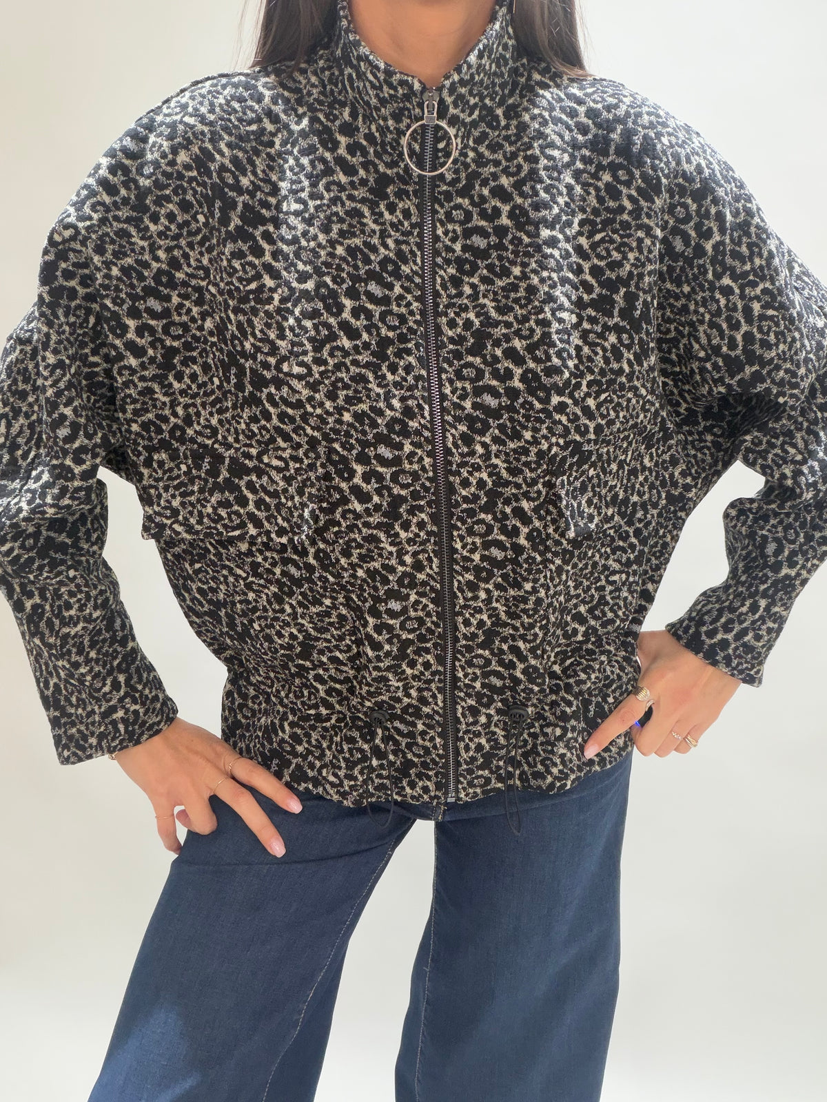 VESTE COURT EN JACQUARD REPTILE BILOW BRONZE