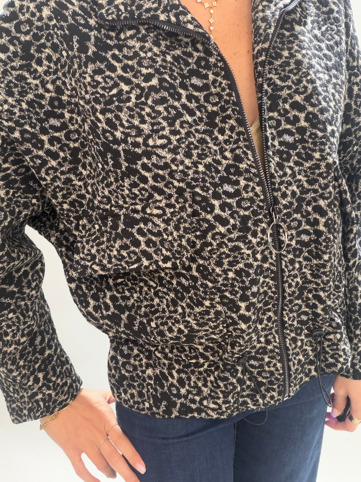 VESTE COURT EN JACQUARD REPTILE BILOW BRONZE