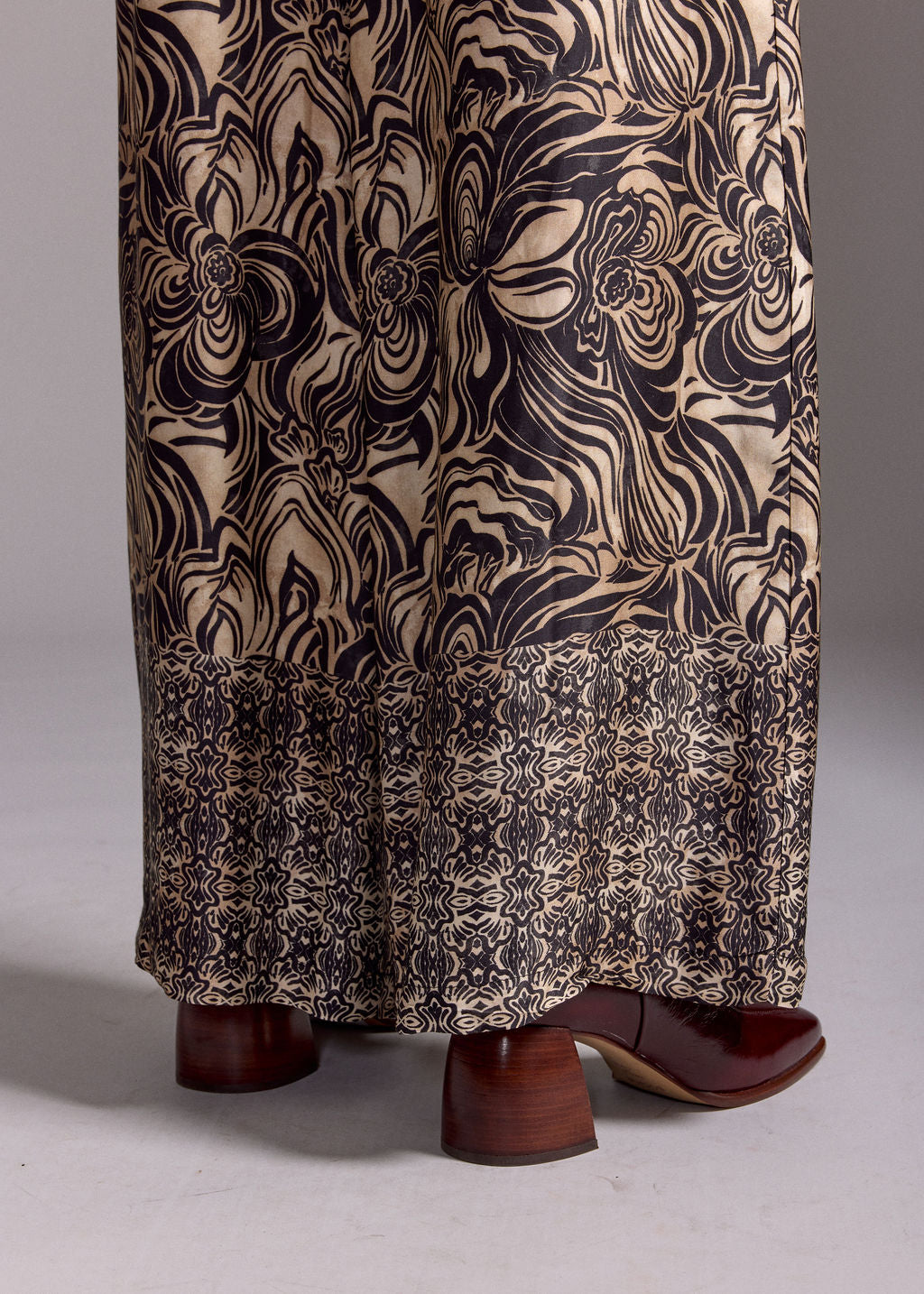 PANTALON IMPRIMÉ FLUIDE CHARLY BEIGE